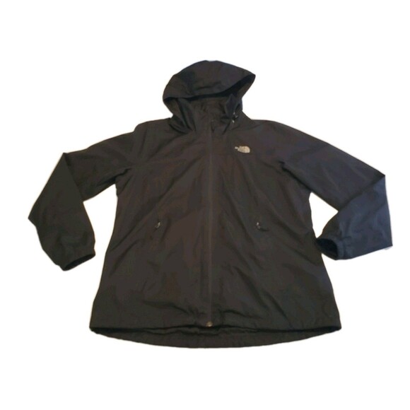 The North Face Jackets & Blazers - THE NORTH FACE Womens XL Black Dry Vent Hooded Rain Jacket EUC Outdoor Gorpcore